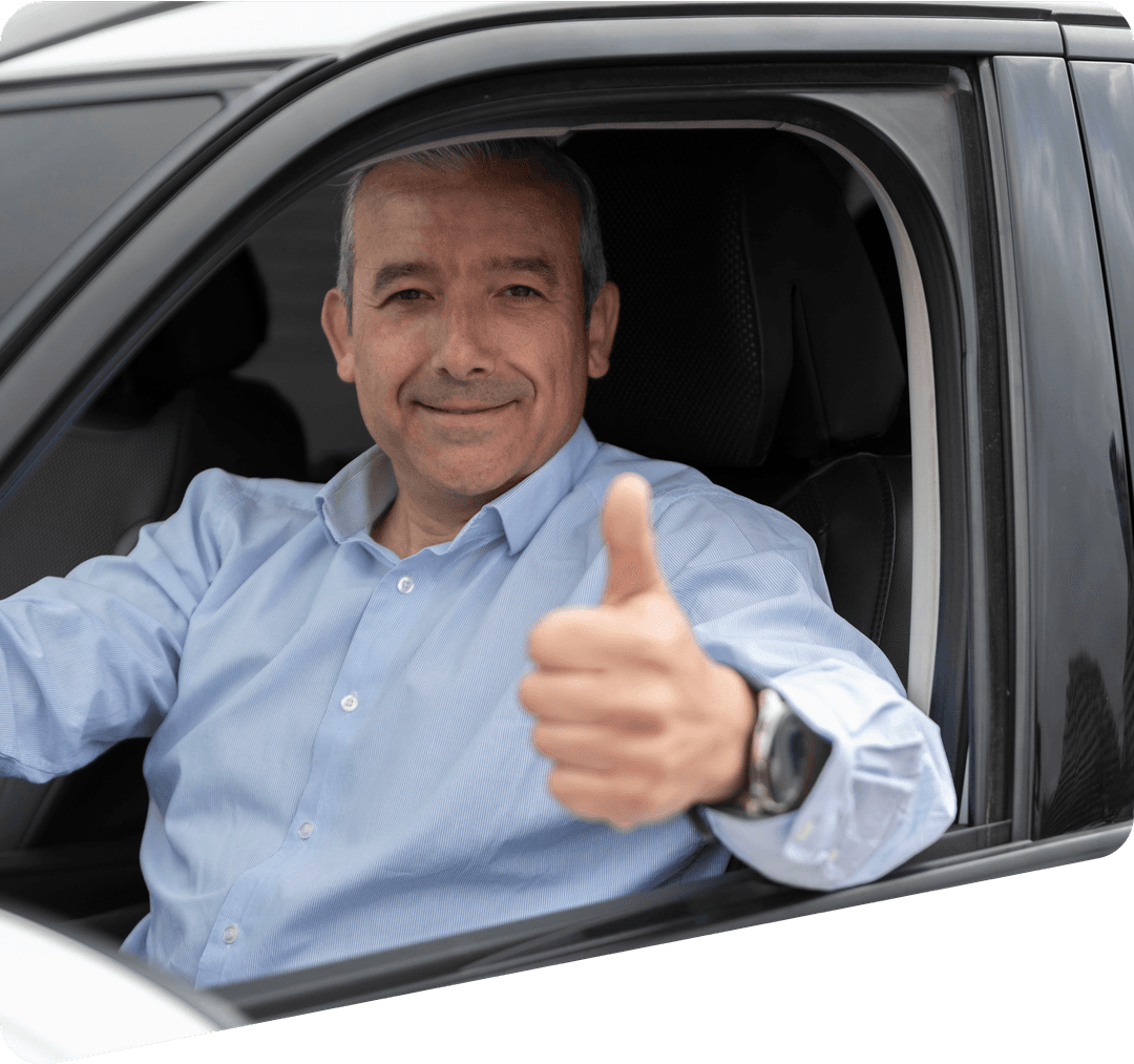 Persona en vehículo